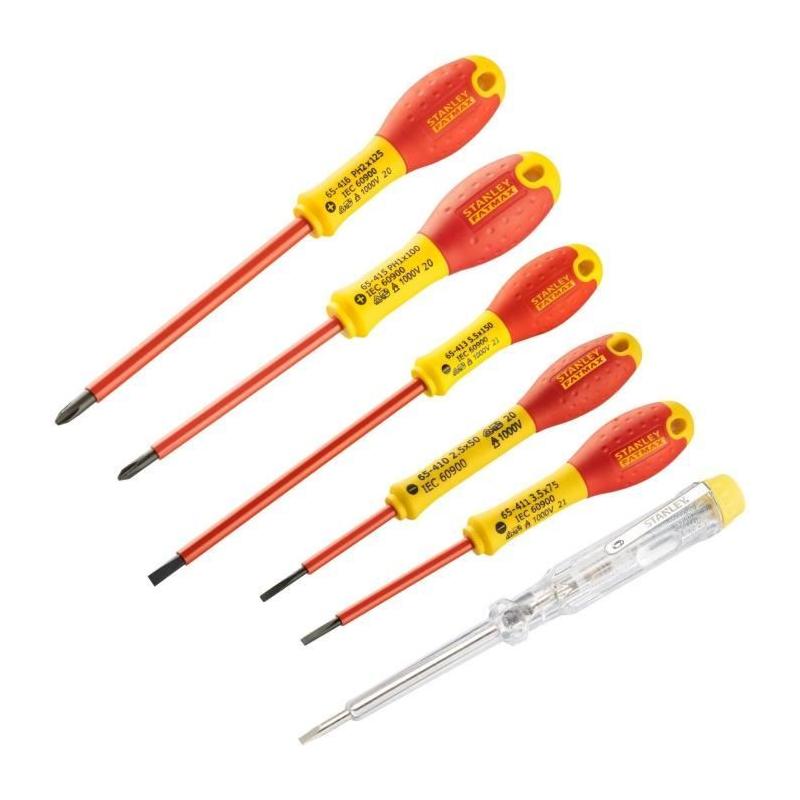 Ensemble de Tournevis Isolés 1000V - STANLEY FATMAX - Idéal pour Electricien