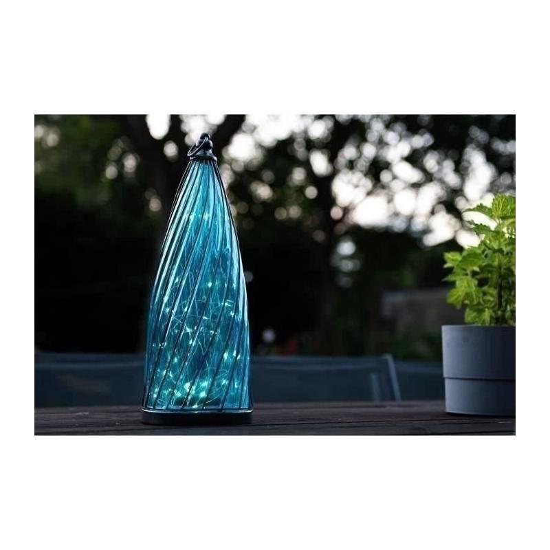 Balise solaire décorative GARDEN ID Blue Dome Ø17 H40 cm - Autonomie 6-8h