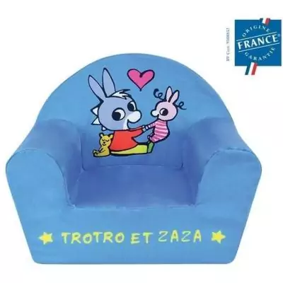 Fauteuil club enfant Trotro Fun House Bleu - Compact et confortable Fauteuil club enfant Trotro Fun House Bleu - Compact et confortable