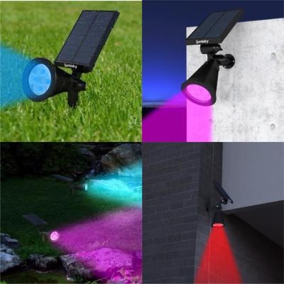 Pack de 2 Spots solaires extérieur étanches - LUMISKY - Couleurs RGB - 200 Lumens