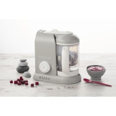 Robot Bébé Cuiseur-Mixeur Gris - Compact et Pratique