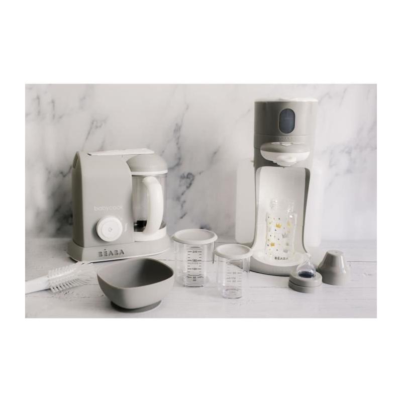 Robot Bébé Cuiseur-Mixeur Gris - Compact et Pratique