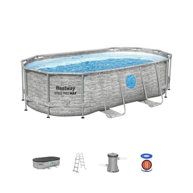 Kit Piscine Ovale Steel Pro MAX™ - 427 x 250 x 100 cm