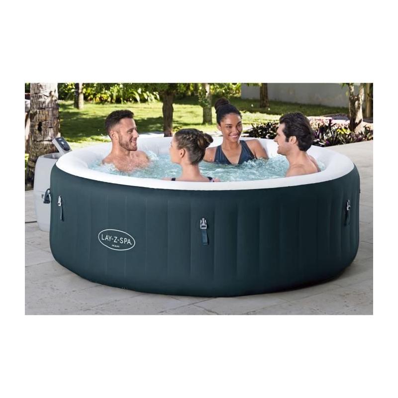 Spa gonflable BESTWAY Lay-Z-Spa Miami - 140 airjets - 4-6 places - Rond