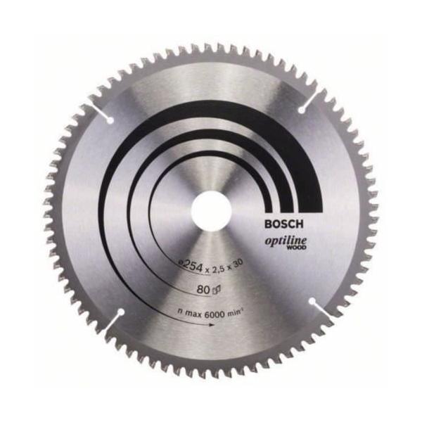 Lame de scie circulaire au carbure BOSCH PROFESSIONAL 254 x 30 x 2,5 mm (80 dents) - Bois