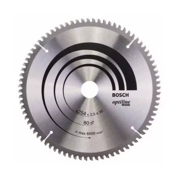 Lame de scie circulaire au carbure BOSCH PROFESSIONAL 254 x 30 x 2,5 mm (80 dents) - Bois