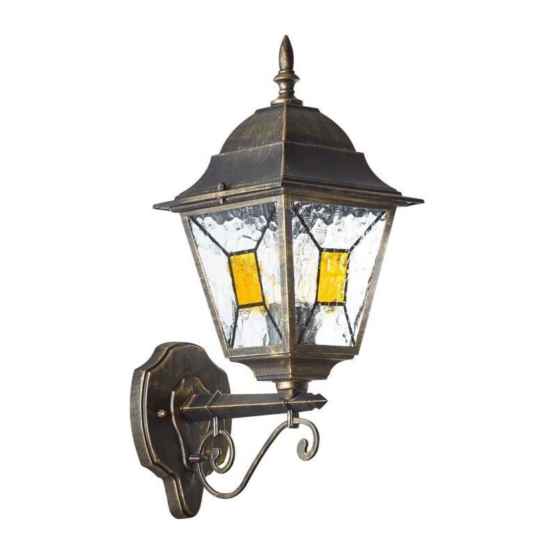Applique Extérieure Montante BRILLIANT JANEL - Noir Doré - IP44