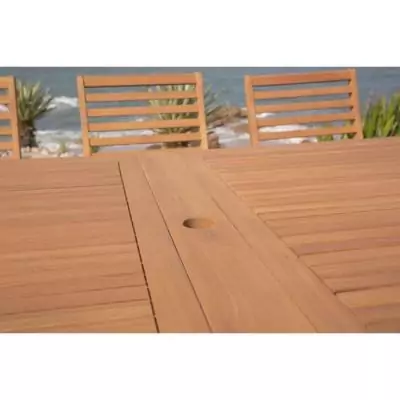 Ensemble repas de jardin extensible 8-12 pers. - Bois Eucalyptus FSC
