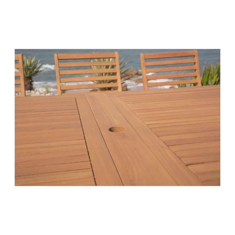 Ensemble repas de jardin extensible 8-12 pers. - Bois Eucalyptus FSC