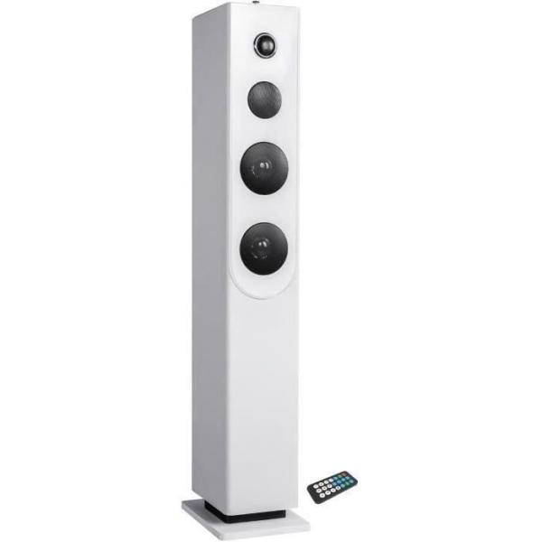 Tour de son Bluetooth INOVALLEY HP33-CD - Lecteur CD - Haut-parleurs 100 Watts - Blanc