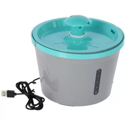 Fontaine à eau KERBL - 1,6 l - Gris/bleu - Pratique et design