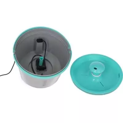 Fontaine à eau KERBL - 1,6 l - Gris/bleu - Pratique et design