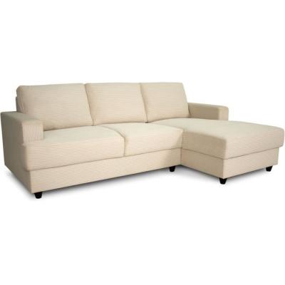 Canapé d'angle droit 4 places - PAUL en cord - Tissu Beige