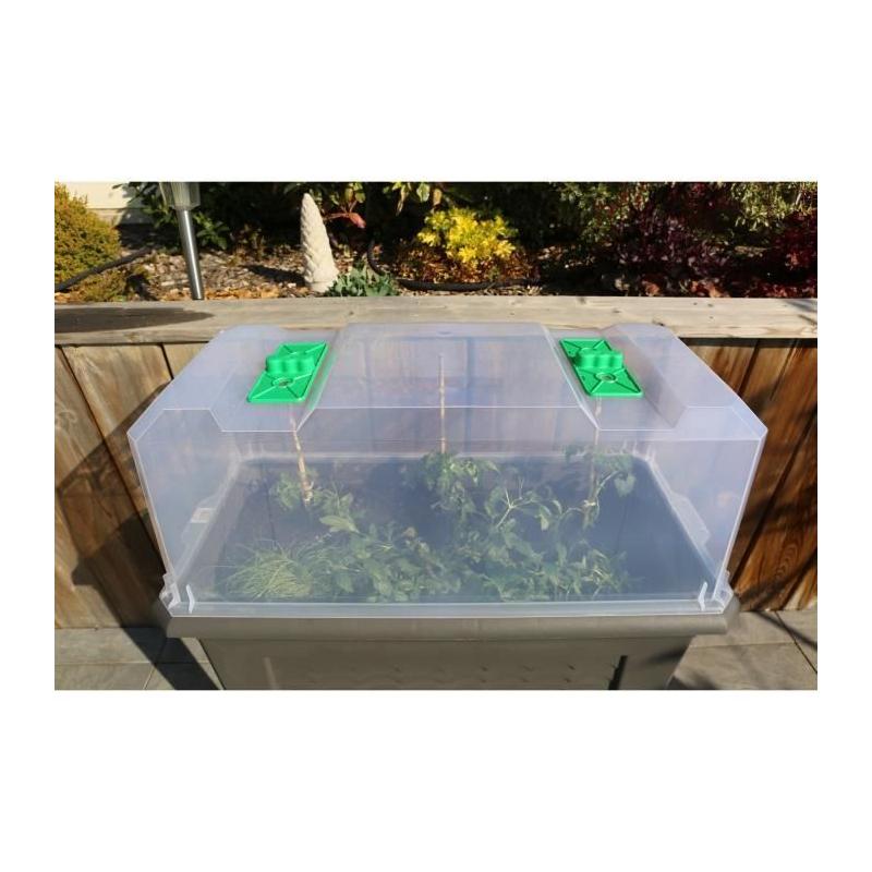 Pot de fleur RIVIERA Couvercle Iziserre 80 - Translucide - 80x37x29 cm