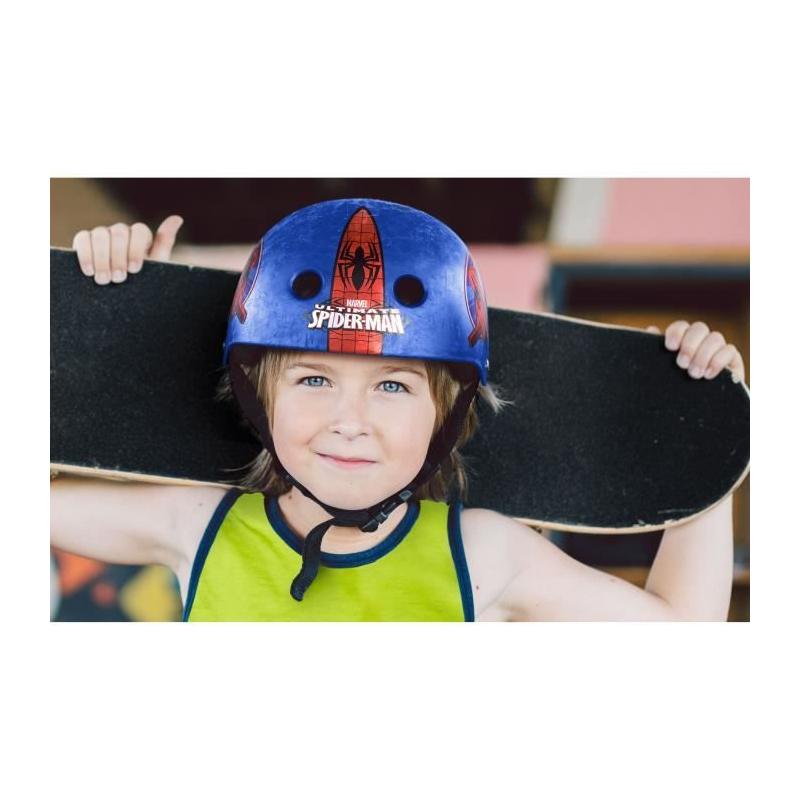 Casque Skate SPIDERMAN - STAMP - Taille 54-60 cm - Garçon - Fun et sécurisé