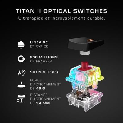 Clavier gaming sans fil Turtle Beach - Vulcan II Mini - Noir