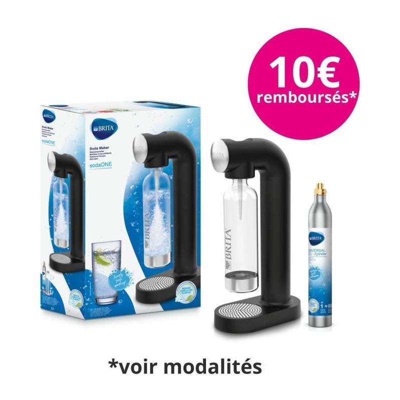 Machine à eau pétillante BRITA sodaONE - Design noir, 1L & cylindre CO2