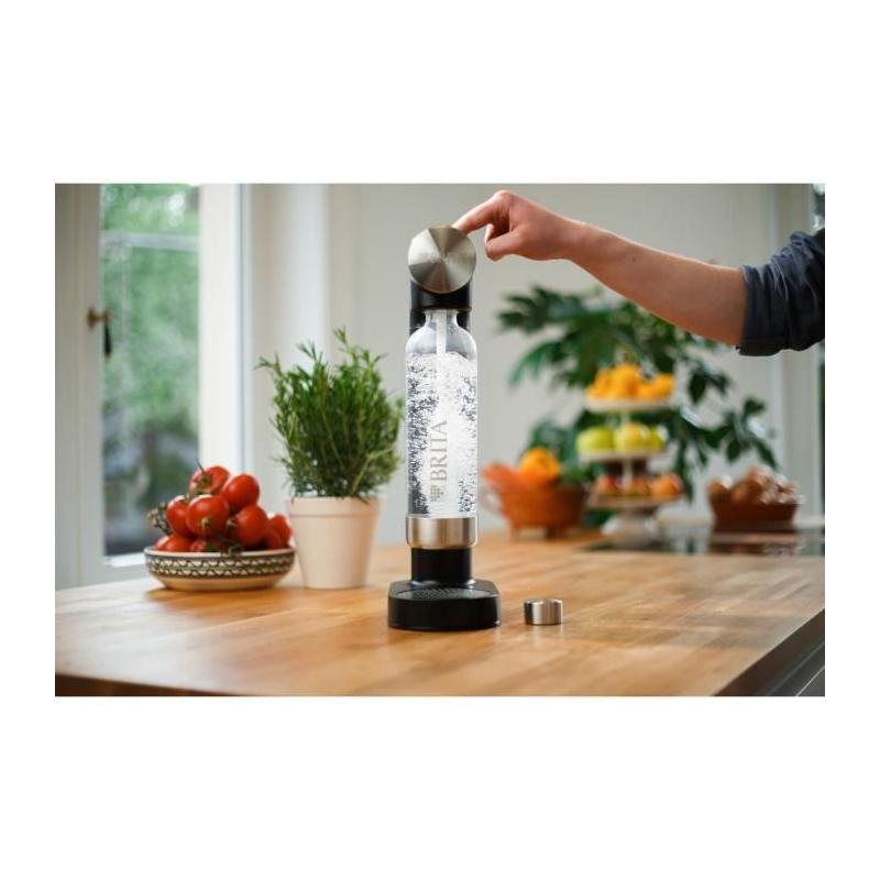 Machine à eau pétillante BRITA sodaONE - Design noir, 1L & cylindre CO2