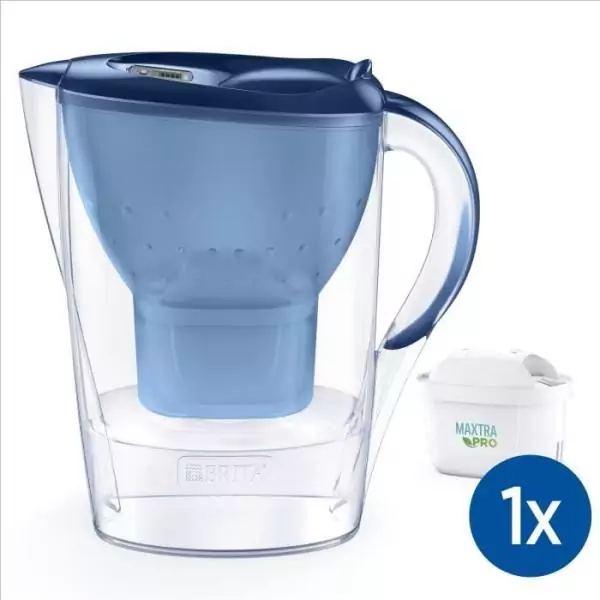 Carafe filtrante BRITA Marella bleue (2,4L) - Inclus 1 cartouche filtrante MAXTRA PRO All-in-1