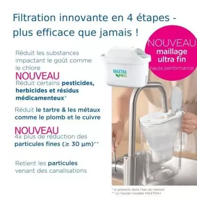 Carafe filtrante BRITA Marella bleue 2,4L - MAXTRA PRO inclus