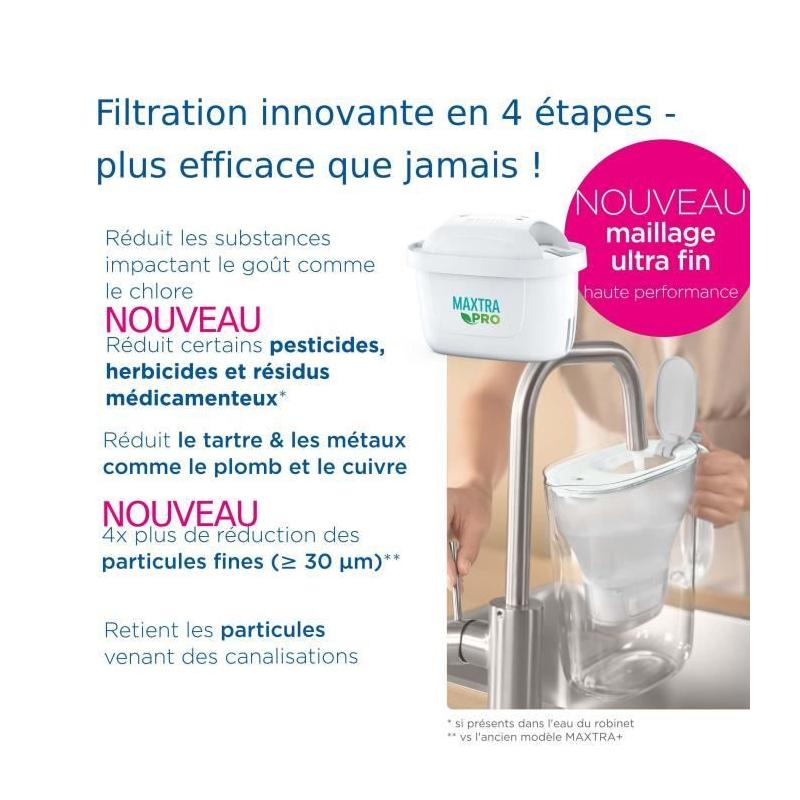 Carafe filtrante BRITA Marella bleue 2,4L - MAXTRA PRO inclus