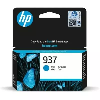 Cartouche Encre Authentique HP 937 Cyan - Idéal pour Impression Couleur