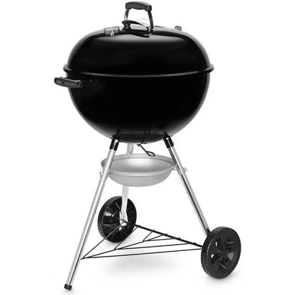 Barbecue a charbon - WEBER - Original Kettle E-5710 - Grille en acier chromé - Thermometre intégré