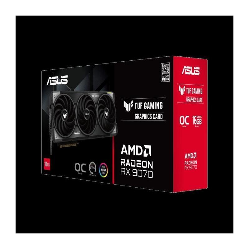Carte graphique ASUS TUF-RX9070-O16G-GAMING - Performances exceptionnelles