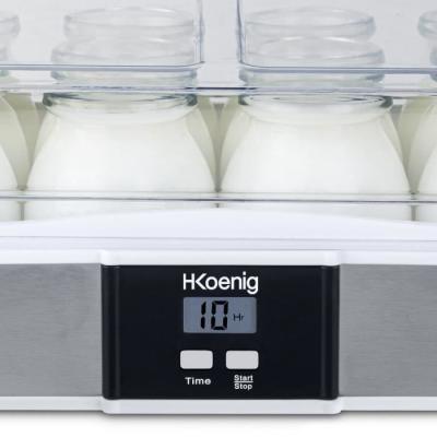 Yaourtière 12 pots HKoenig: Pratique et Compact