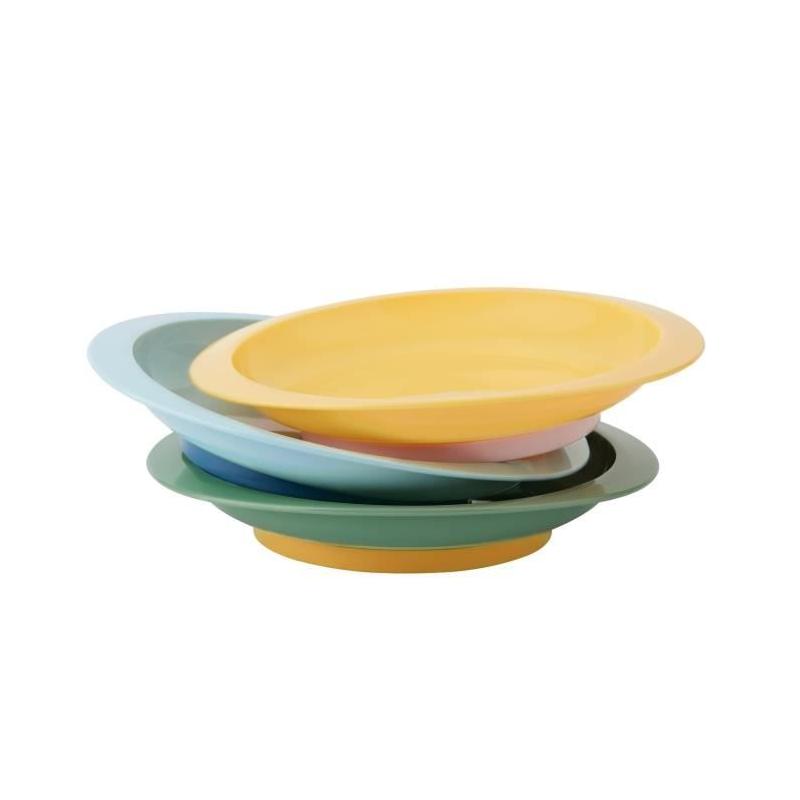 Lot de 3 assiettes bébé incassables et antidérapantes, parfaites pour le micro-ondes