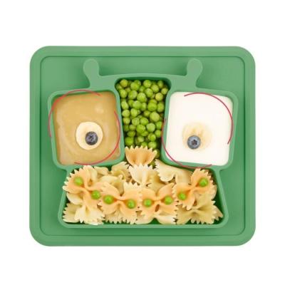 Assiette compartiments anti-dérapante 4m+ - Pratique et sécuritaire