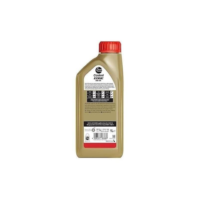 Huile moteur CASTROL EDGE 0W-40 1L - Performance ultime