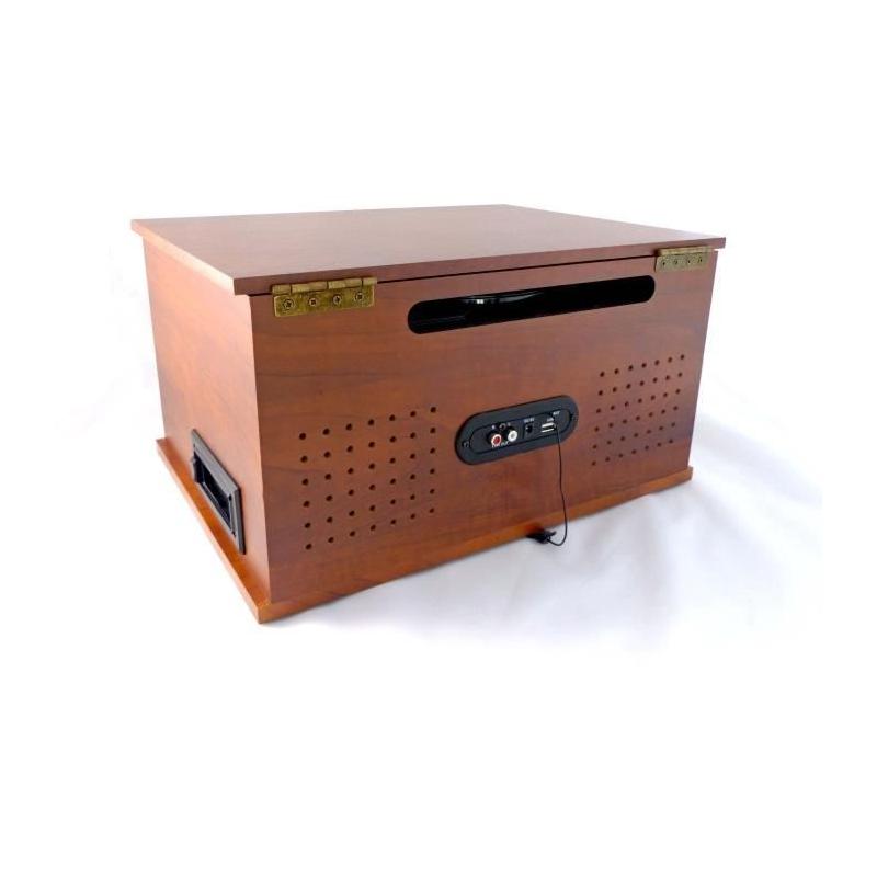 Chaîne Hi-fi Rétro Bluetooth - Vinyles, CD, K7, Radio FM