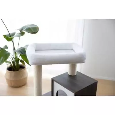 Arbre à chat Flair Kerbl 48x44x86cm - Blanc/gris - Sisal Arbre à chat Flair Kerbl 48x44x86cm - Blanc/gris - Sisal
