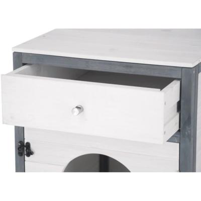 Armoire pour chat KERBL Ida Blanc/Bleu 58x45x60cm