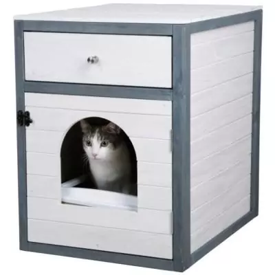 Armoire pour chat KERBL Ida Blanc/Bleu 58x45x60cm
