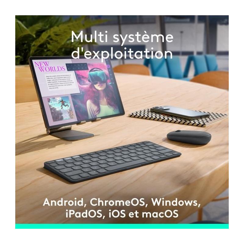 Clavier universel KEYS-TO-GO 2, Bluetooth - Graphite