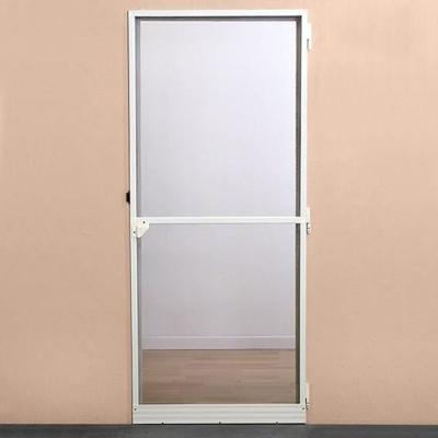 Moustiquaire porte battante L100 cm x H220 cm - Aluminium blanc, protection anti-insectes