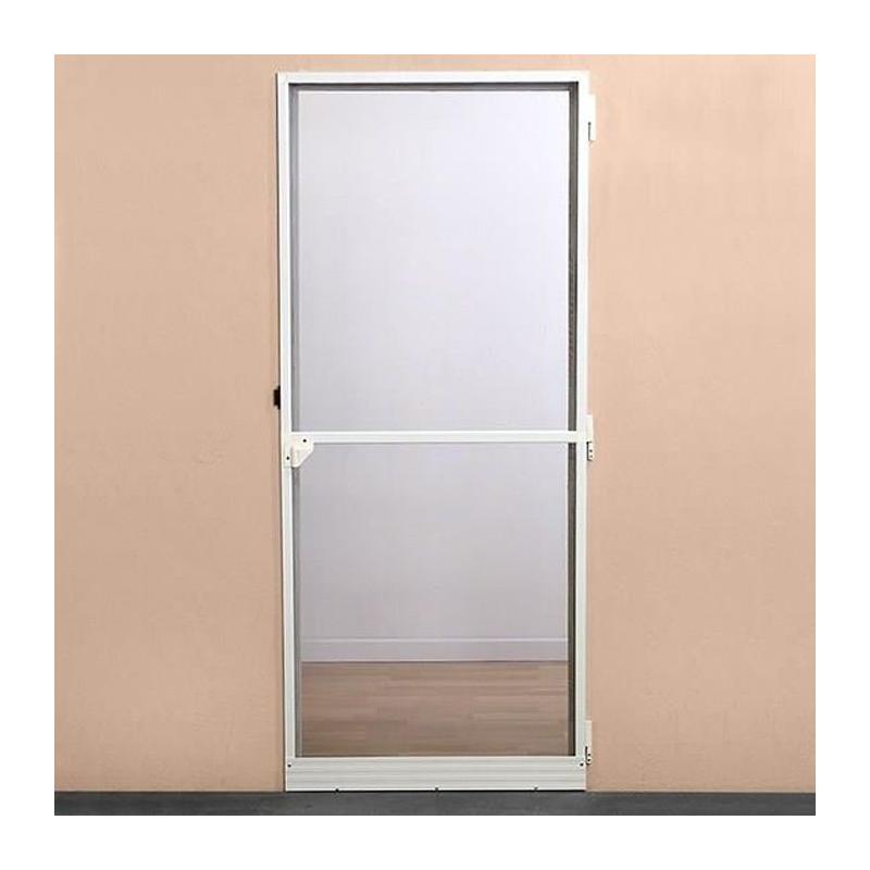 Moustiquaire porte battante L100 cm x H220 cm - Aluminium blanc, protection anti-insectes