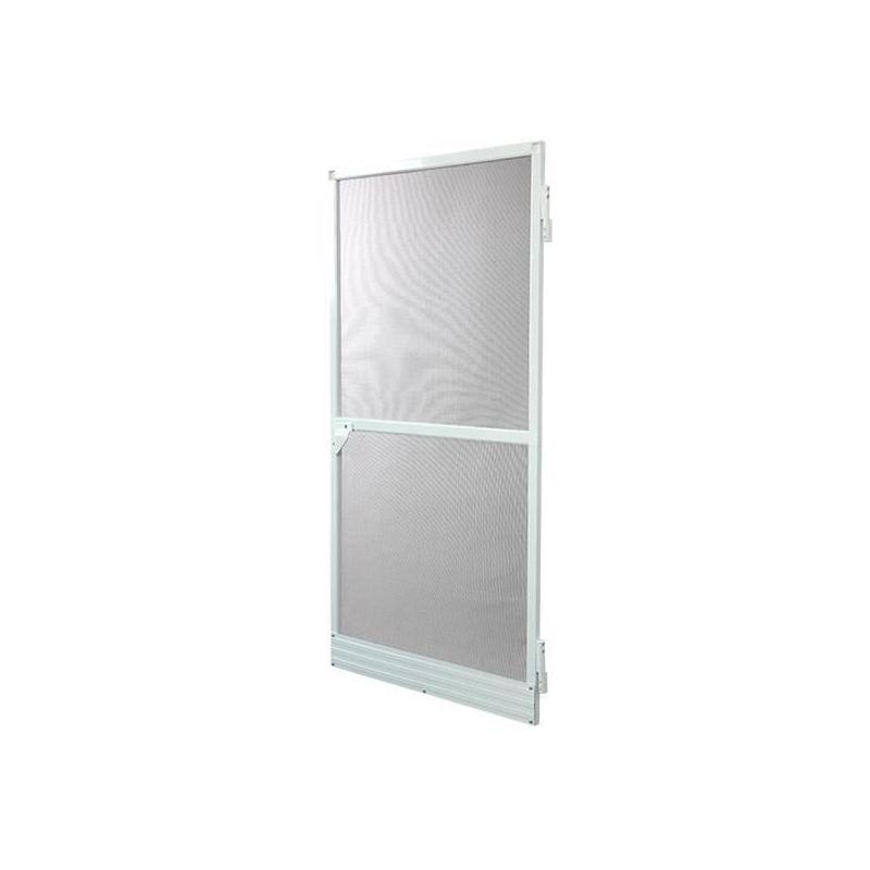 Moustiquaire porte battante L100 cm x H220 cm - Aluminium blanc, protection anti-insectes