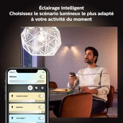 Pack de 2 ampoules LED connectées Philips Hue White Ambiance E27 - 75W, 1100 lm