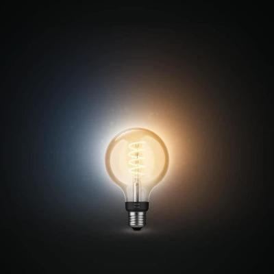Ampoule LED connectée Philips Hue White G93 Globe - Contrôle Bluetooth, Compatible avec Alexa, Google et Homekit