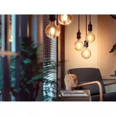 Ampoule LED connectée Philips Hue White G93 Globe - Contrôle Bluetooth, Compatible avec Alexa, Google et Homekit