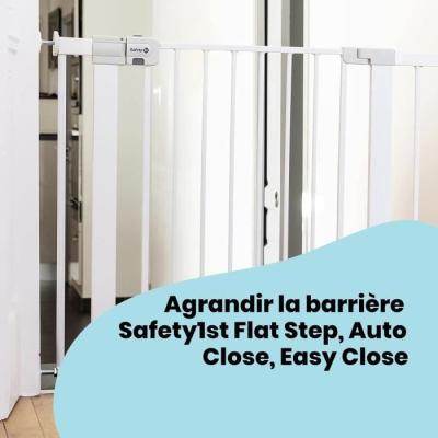 Extension de barrière de sécurité 7 cm Blanc Métal: compact et efficace