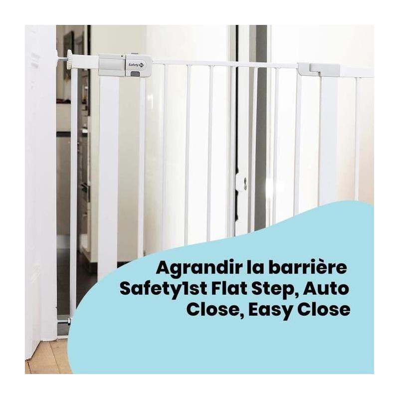 Extension de barrière de sécurité 7 cm Blanc Métal: compact et efficace