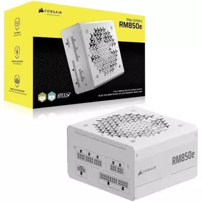 Alimentation PC - CORSAIR - CP-9020293-EU - RMe White Series RM850e White - 850 W - ATX 3.1 Alimentation PC - CORSAIR - CP-9020293-EU - RMe White Series RM850e White - 850 W - ATX 3.1