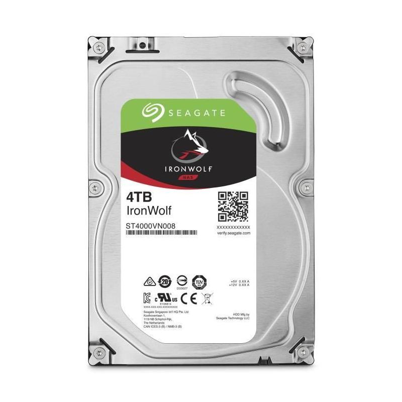 Seagate IronWolf ST4000VN006 disque dur 4 To 5400 tr/min 256 Mo 3.5" Série ATA III