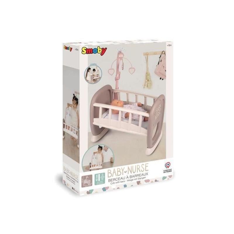 Berceau Smoby pour poupon jusqu'à 42 cm - Fabriqué en France