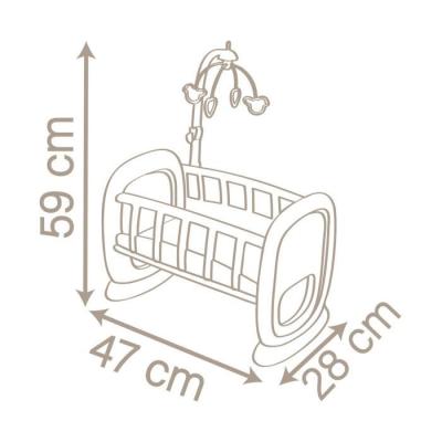 Berceau Smoby pour poupon jusqu'à 42 cm - Fabriqué en France