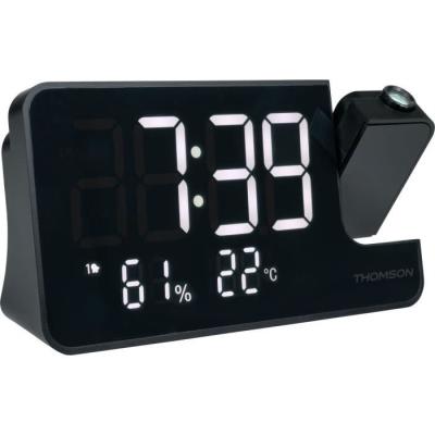 Radio-réveil projecteur Thomson: Noir, Radio FM, Température, Humidité